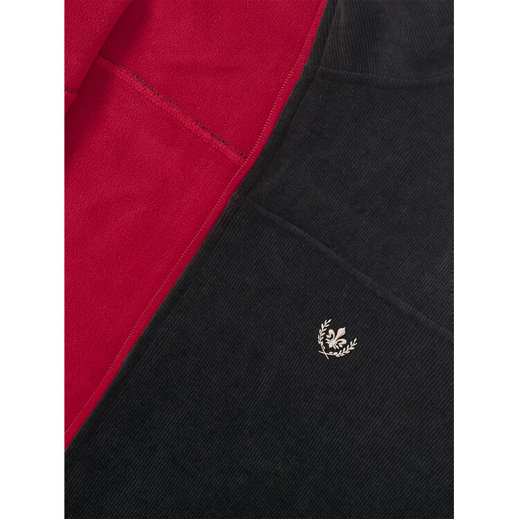 Auf diesem Bild sehen Sie Franco Bettoni Herren Cord-Fleecejacke in der Farbe schwarz