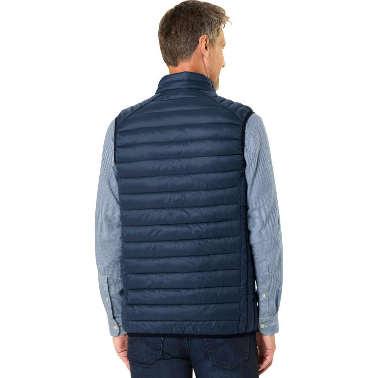 Auf diesem Bild sehen Sie Ducktail Herren-Set Weste und Flanellhemd in der Farbe marine