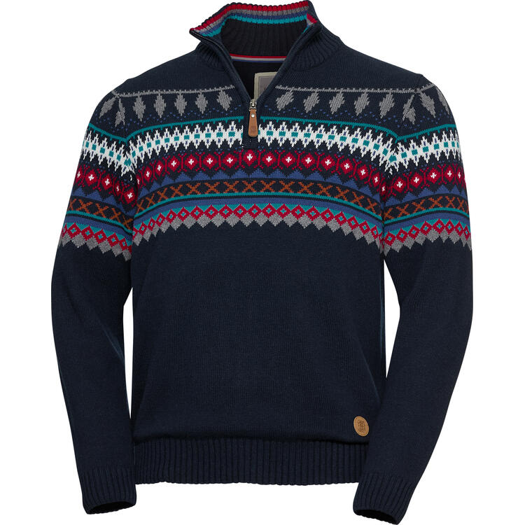 Auf diesem Bild sehen Sie Hinterstoisser Herren Norweger-Troyer in der Farbe marine