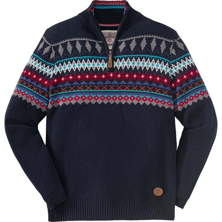 Auf diesem Bild sehen Sie Hinterstoisser Herren Norweger-Troyer in der Farbe marine