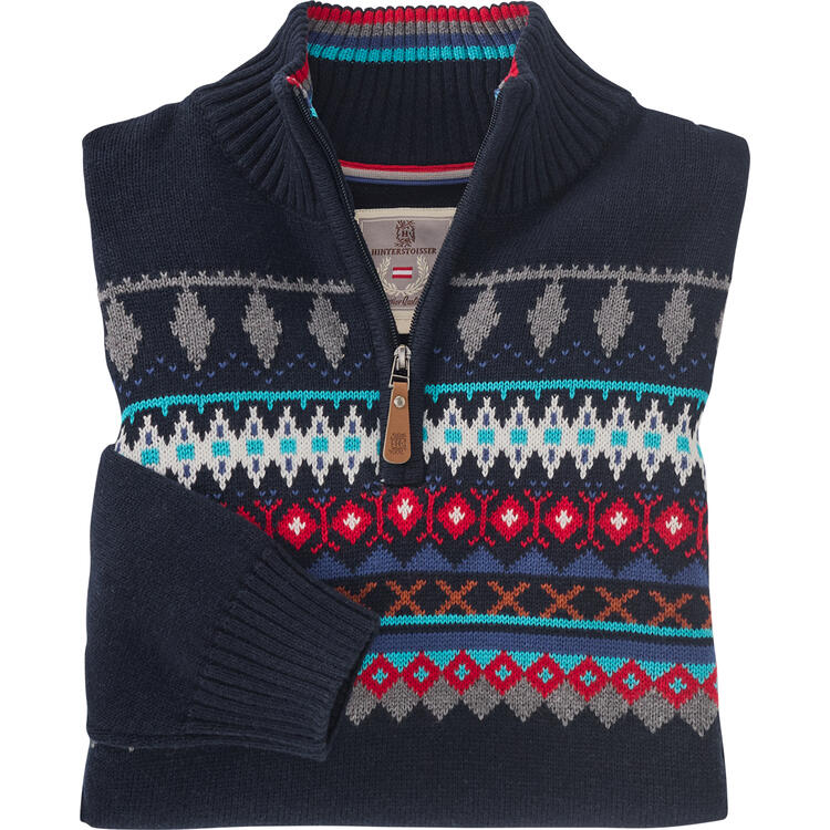 Auf diesem Bild sehen Sie Hinterstoisser Herren Norweger-Troyer in der Farbe marine