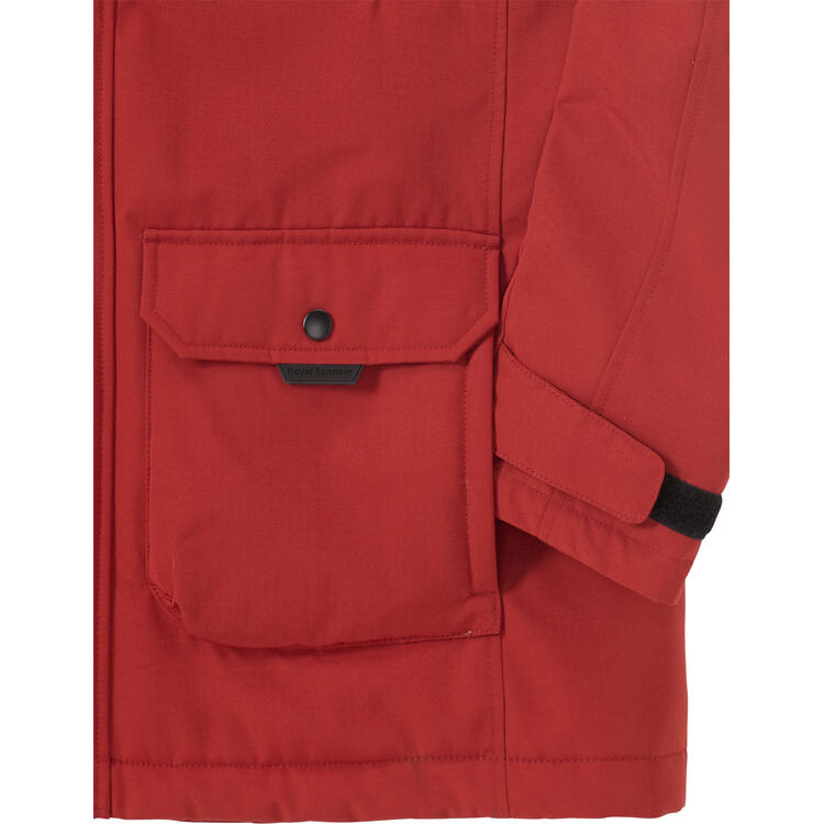 Auf diesem Bild sehen Sie Royal Spencer Herren Funktions-Parka mit Fell in der Farbe terrakotta