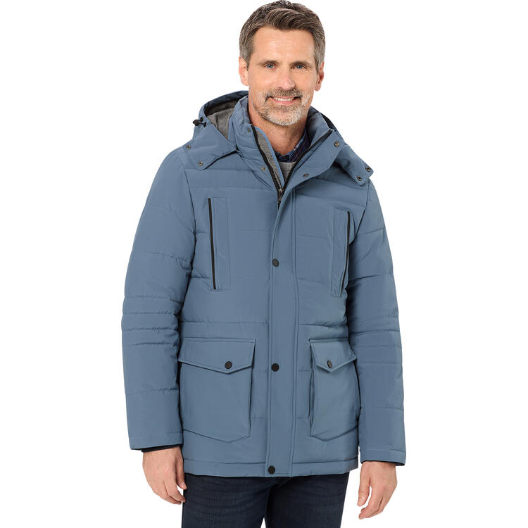 Auf diesem Bild sehen Sie Jacques Britt Herren Stepp-Parka in der Farbe mittelblau