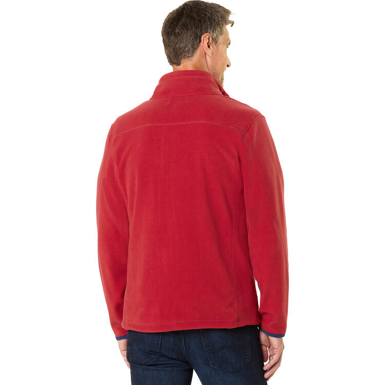 Auf diesem Bild sehen Sie Benetton Herren Fleecejacke in der Farbe rot