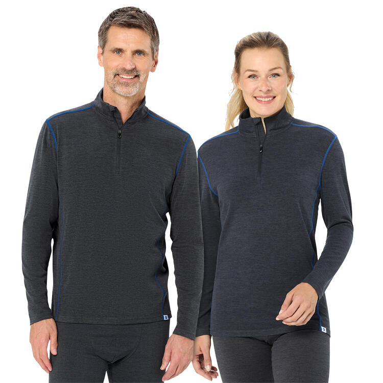 Auf diesem Bild sehen Sie Franz Klammer Thermo-Troyer unisex in der Farbe anthrazit-melange