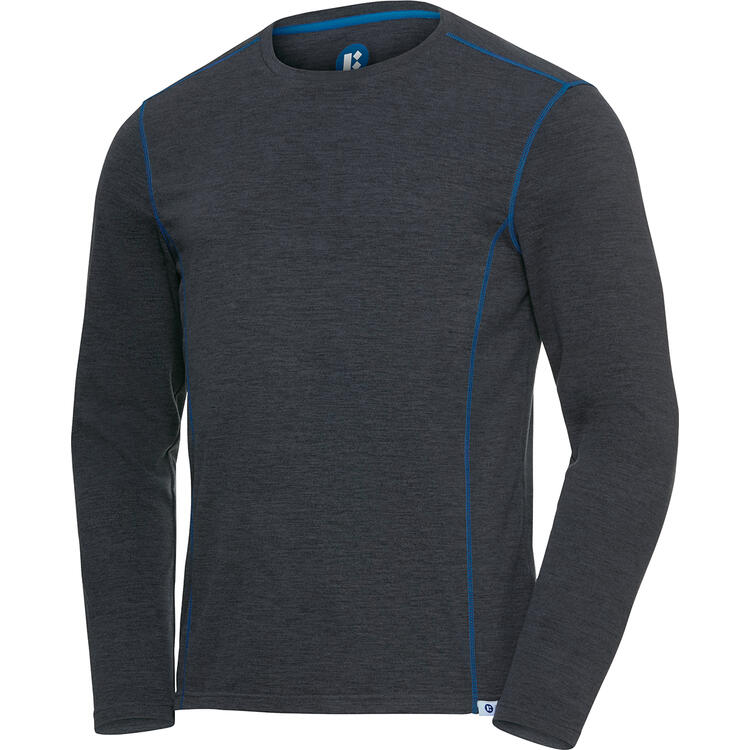 Auf diesem Bild sehen Sie Franz Klammer Thermo-Langarm-Shirt unisex in der Farbe anthrazit-melange