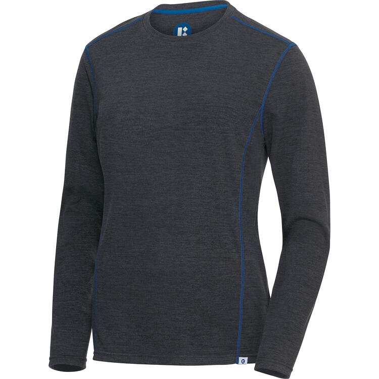 Auf diesem Bild sehen Sie Franz Klammer Thermo-Langarm-Shirt unisex in der Farbe anthrazit-melange