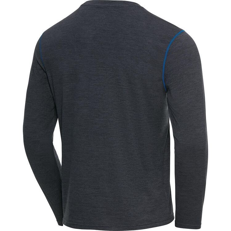Auf diesem Bild sehen Sie Franz Klammer Thermo-Langarm-Shirt unisex in der Farbe anthrazit-melange