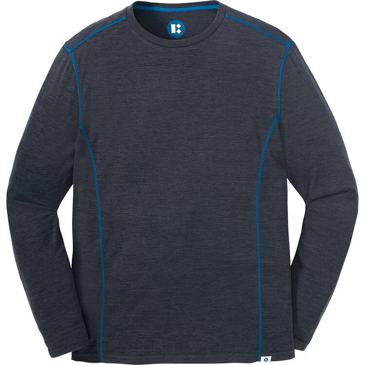 Auf diesem Bild sehen Sie Franz Klammer Thermo-Langarm-Shirt unisex in der Farbe anthrazit-melange