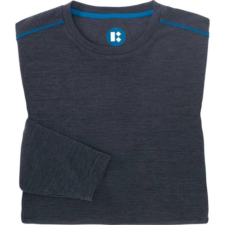 Auf diesem Bild sehen Sie Franz Klammer Thermo-Langarm-Shirt unisex in der Farbe anthrazit-melange