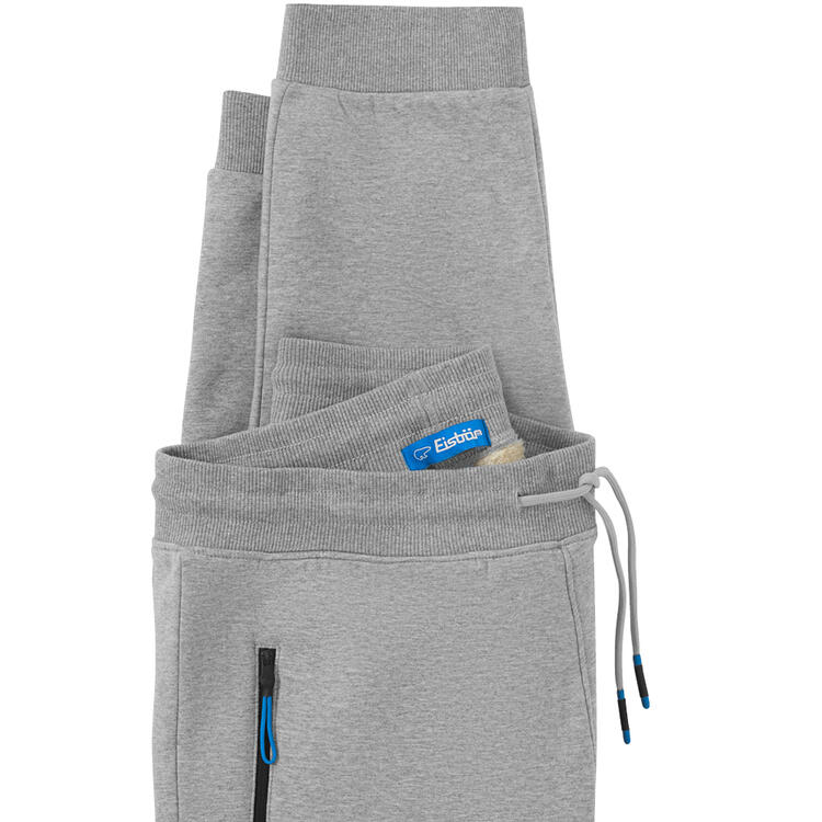 Auf diesem Bild sehen Sie Eisb�r Herren Jogginghose mit Sherpa  in der Farbe grau-melange