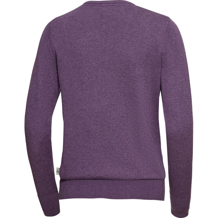 Auf diesem Bild sehen Sie Jacques Britt Damen Pullover mit V-Ausschnitt in der Farbe lila