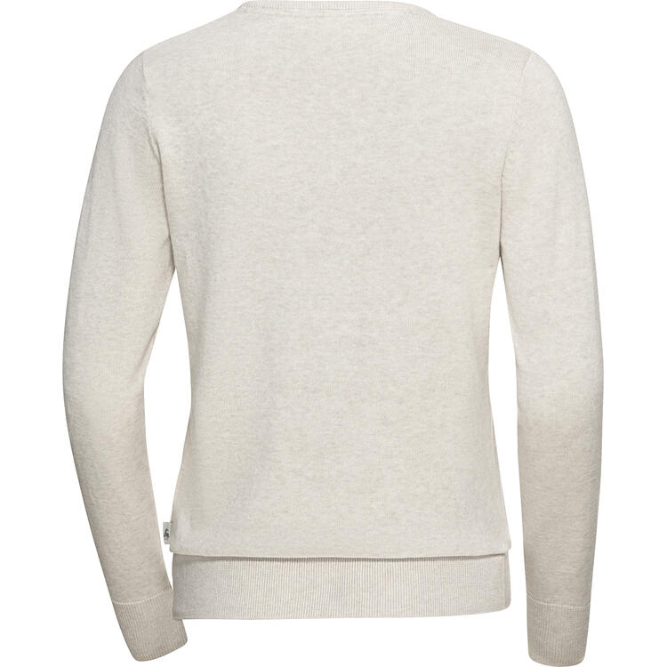 Auf diesem Bild sehen Sie Jacques Britt Damen Pullover mit V-Ausschnitt in der Farbe hellbeige