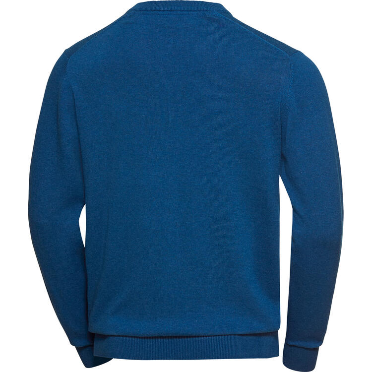 Auf diesem Bild sehen Sie Jacques Britt Herren Pullover mit V-Ausschnitt in der Farbe blau
