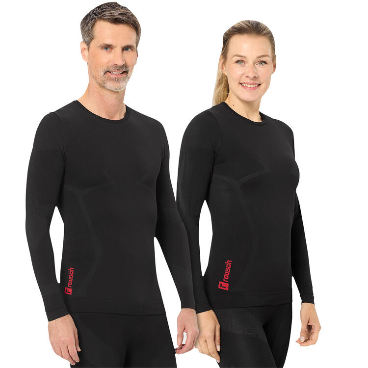 Auf diesem Bild sehen Sie Reusch Funktionsshirt lang unisex in der Farbe schwarz