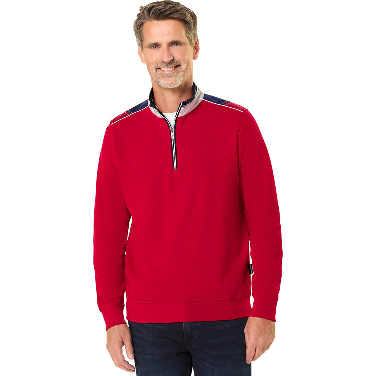 Auf diesem Bild sehen Sie Daniel Hechter Herren Freizeit-Troyer in der Farbe rot