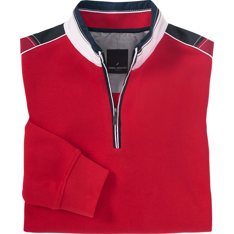 Auf diesem Bild sehen Sie Daniel Hechter Herren Freizeit-Troyer in der Farbe rot