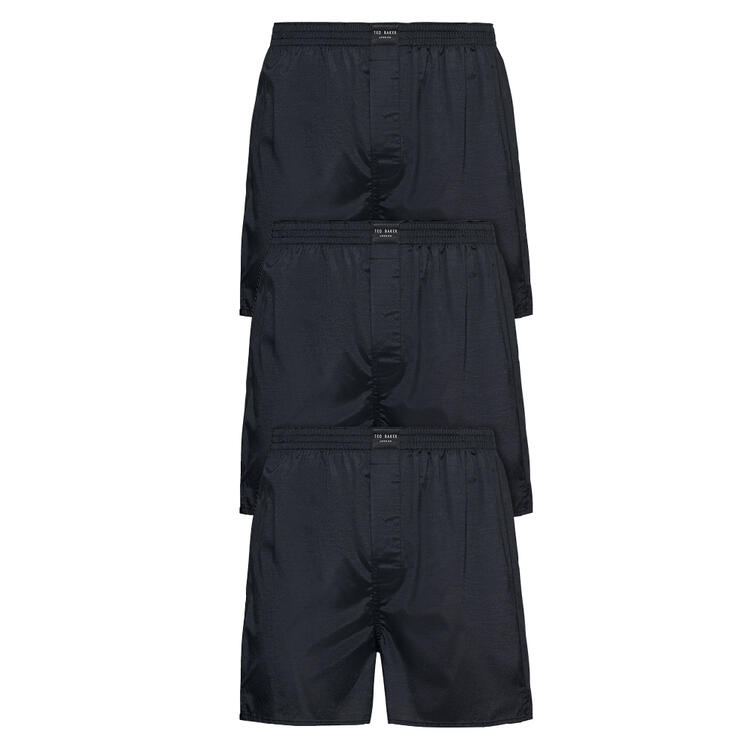 Auf diesem Bild sehen Sie Ted Baker 3er Pack Herren Boxershorts in der Farbe schwarz