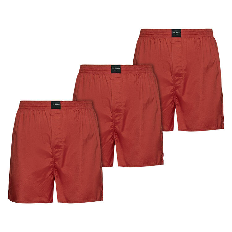 Auf diesem Bild sehen Sie Ted Baker 3er Pack Herren Boxershorts in der Farbe terrakotta