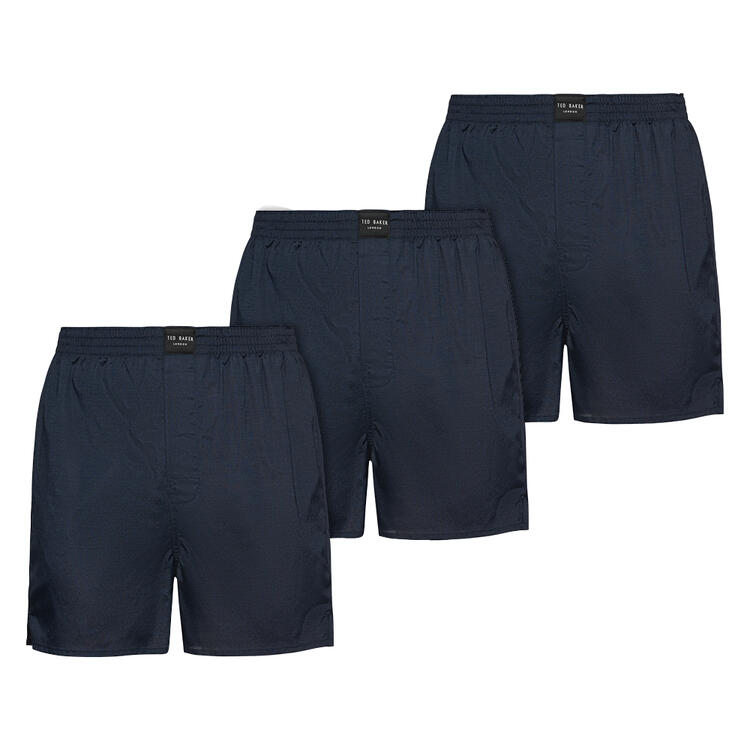 Auf diesem Bild sehen Sie Ted Baker 3er Pack Herren Boxershorts in der Farbe marine