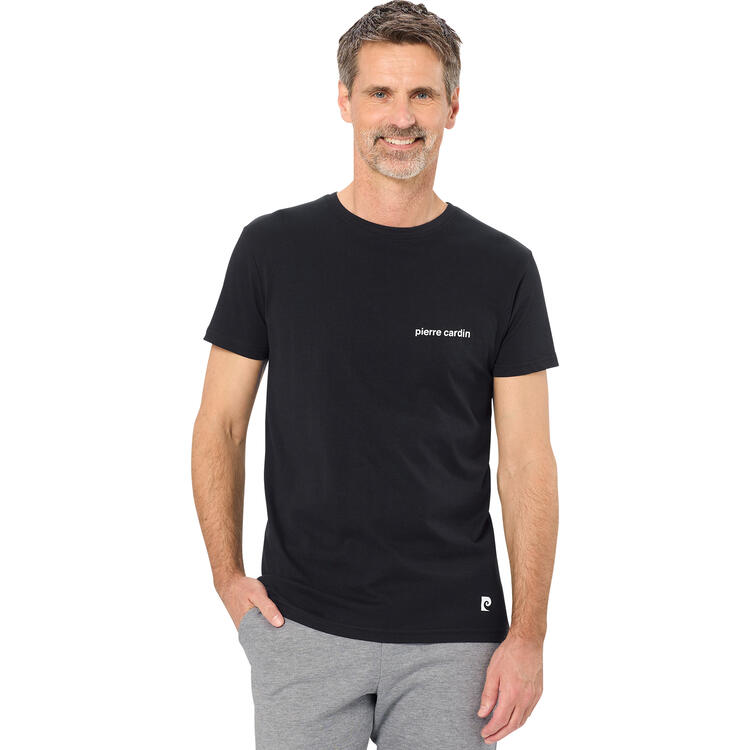 Auf diesem Bild sehen Sie Pierre Cardin Herren T-Shirt in der Farbe schwarz