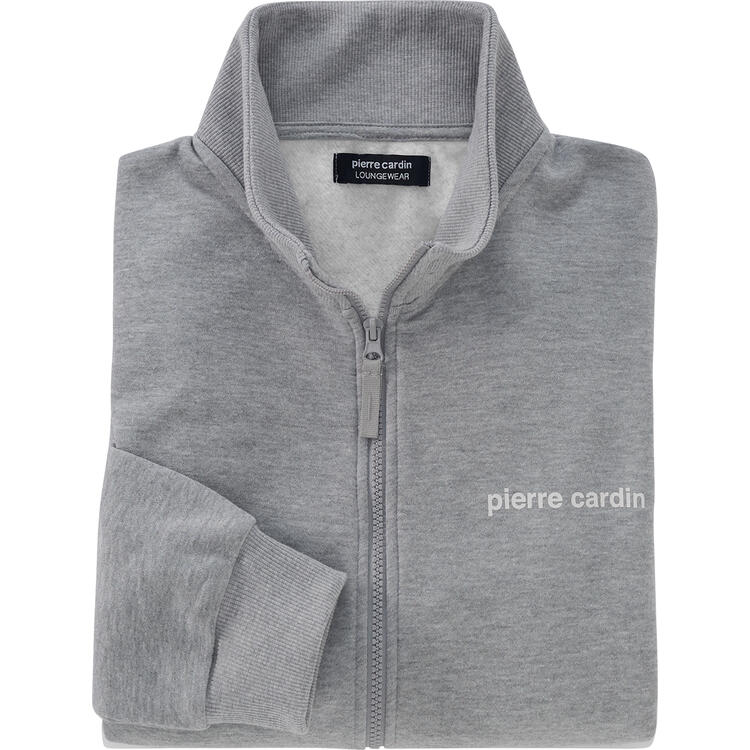 Auf diesem Bild sehen Sie Pierre Cardin Herren Sweatjacke in der Farbe grau-melange