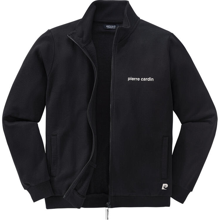 Auf diesem Bild sehen Sie Pierre Cardin Herren Sweatjacke in der Farbe schwarz