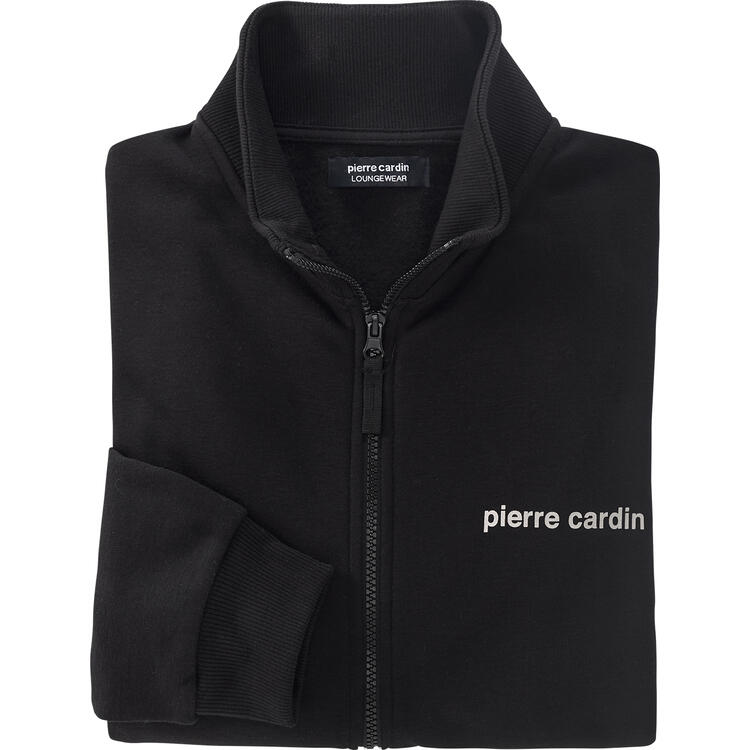 Auf diesem Bild sehen Sie Pierre Cardin Herren Sweatjacke in der Farbe schwarz