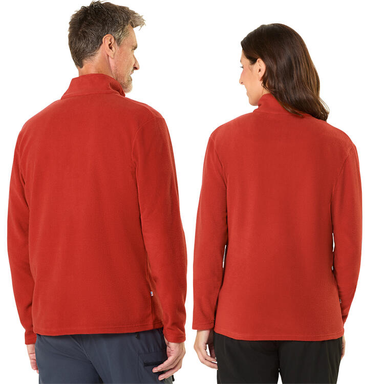 Auf diesem Bild sehen Sie  Spitzbergen Fleeceshirt mit Zipper f�r Damen und Herren  in der Farbe rot