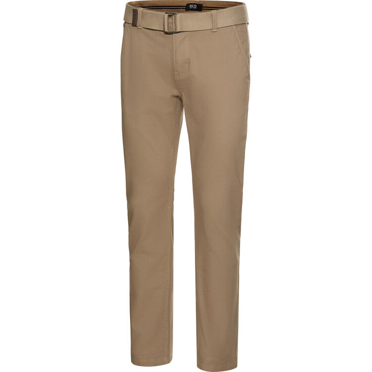 Auf diesem Bild sehen Sie H.I.S Herren Freizeithose mit G�rtel in der Farbe beige