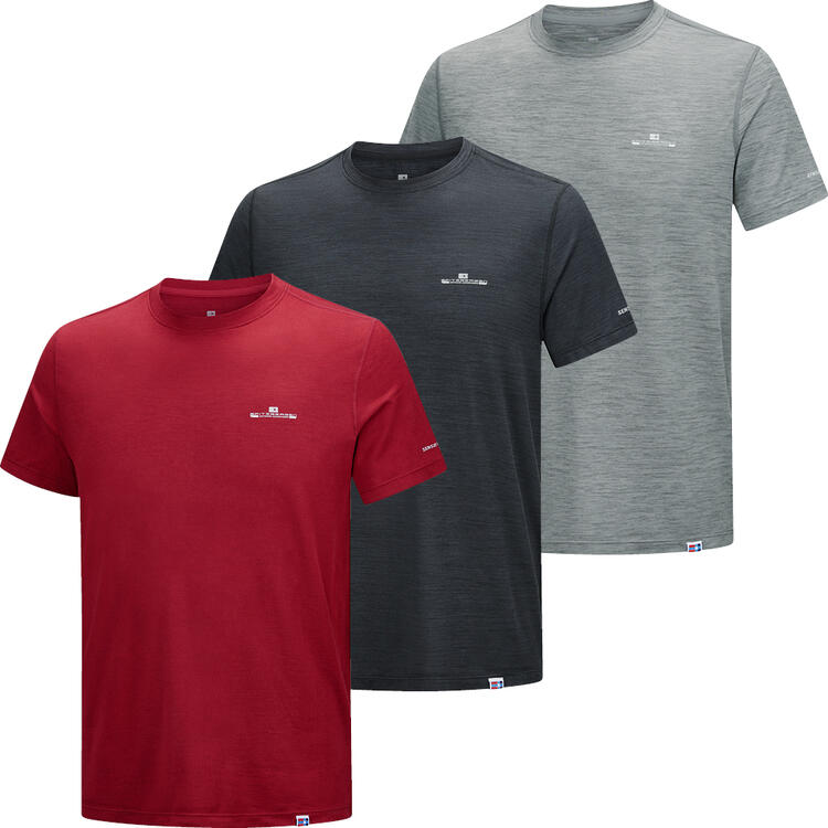 Auf diesem Bild sehen Sie Spitzbergen 3er Pack Funktionsshirts, atmungsaktiv und schnelltrocknend in der Farbe Farbmix 1
