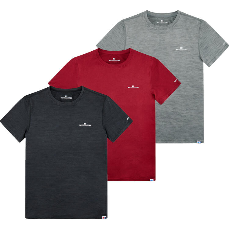 Auf diesem Bild sehen Sie Spitzbergen 3er Pack Funktionsshirts, atmungsaktiv und schnelltrocknend in der Farbe Farbmix 1