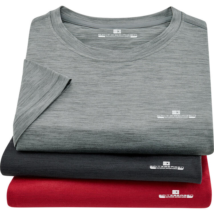 Auf diesem Bild sehen Sie Spitzbergen 3er Pack Funktionsshirts, atmungsaktiv und schnelltrocknend in der Farbe Farbmix 1