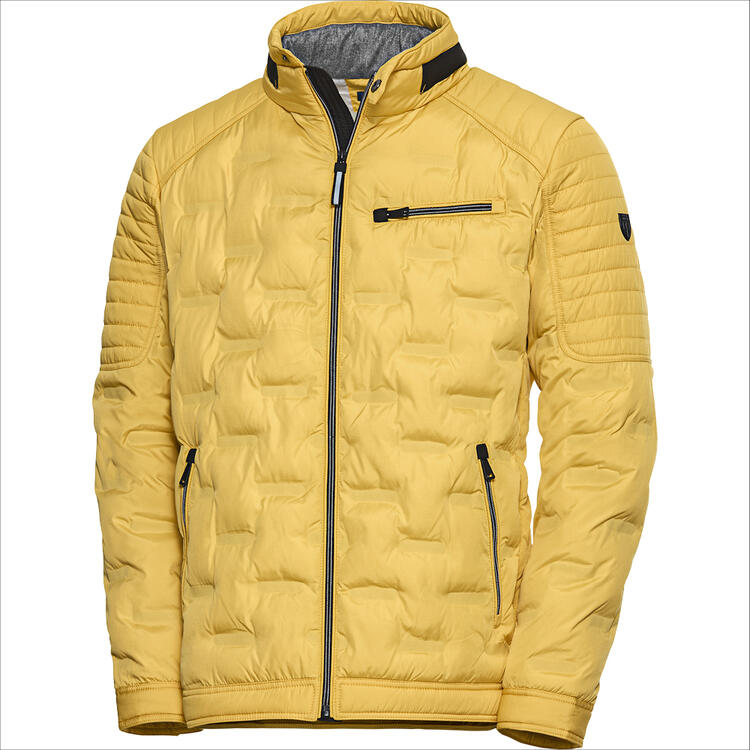 Auf diesem Bild sehen Sie Royal Spencer Herren Steppjacke in der Farbe gelb