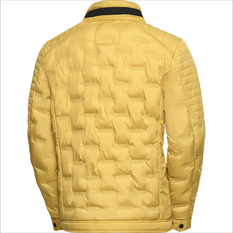 Auf diesem Bild sehen Sie Royal Spencer Herren Steppjacke in der Farbe gelb