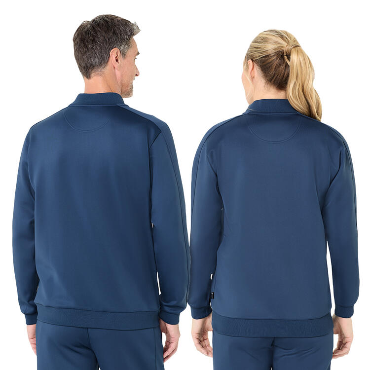 Auf diesem Bild sehen Sie Reusch Hausanzug-Jacke unisex,&nbsp;schnelltrocknend und atmungsaktiv&nbsp; in der Farbe blau