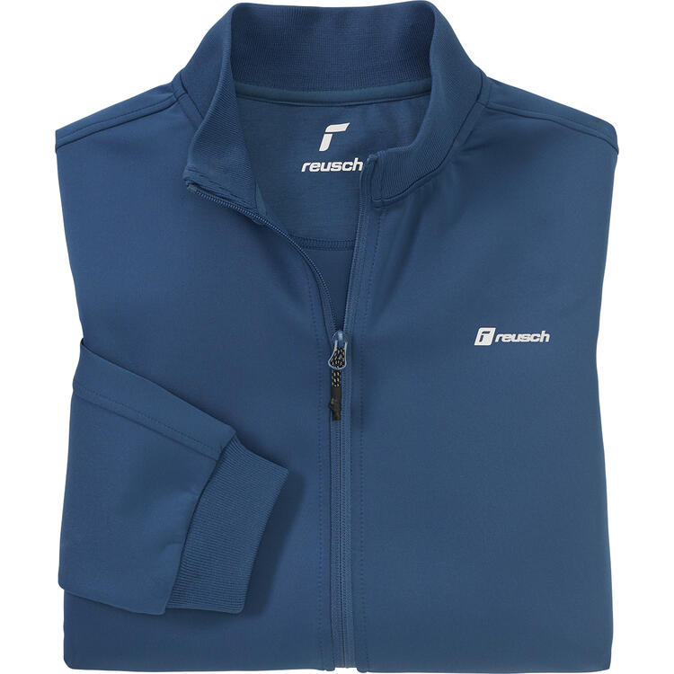 Auf diesem Bild sehen Sie Reusch Hausanzug-Jacke unisex,&nbsp;schnelltrocknend und atmungsaktiv&nbsp; in der Farbe blau