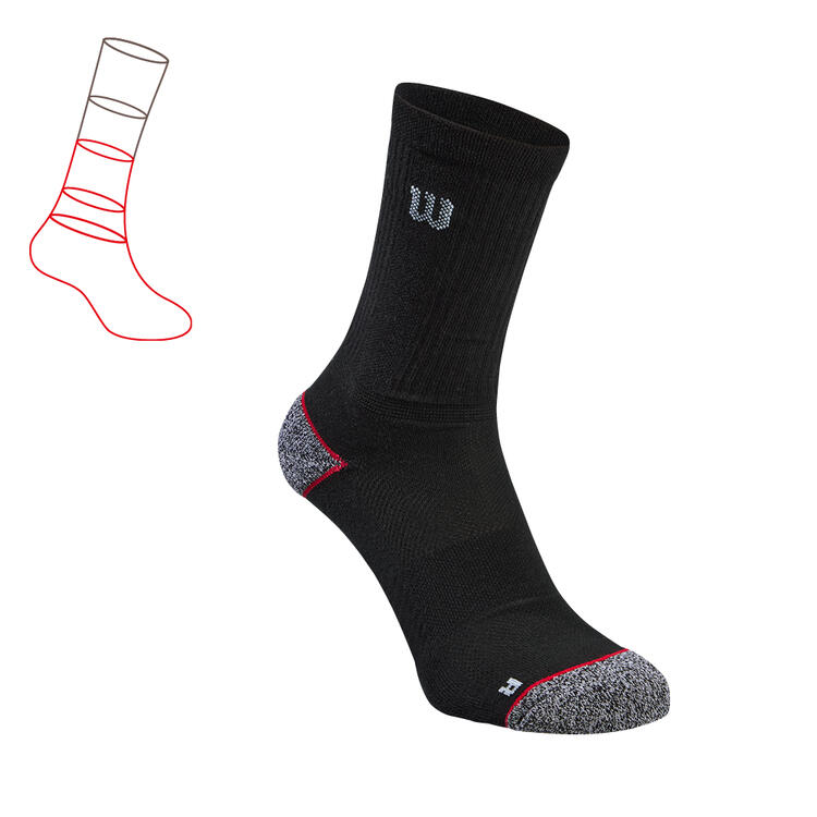 Auf diesem Bild sehen Sie 5er Pack Wilson Aktiv Socken hoch unisex  in der Farbe schwarz