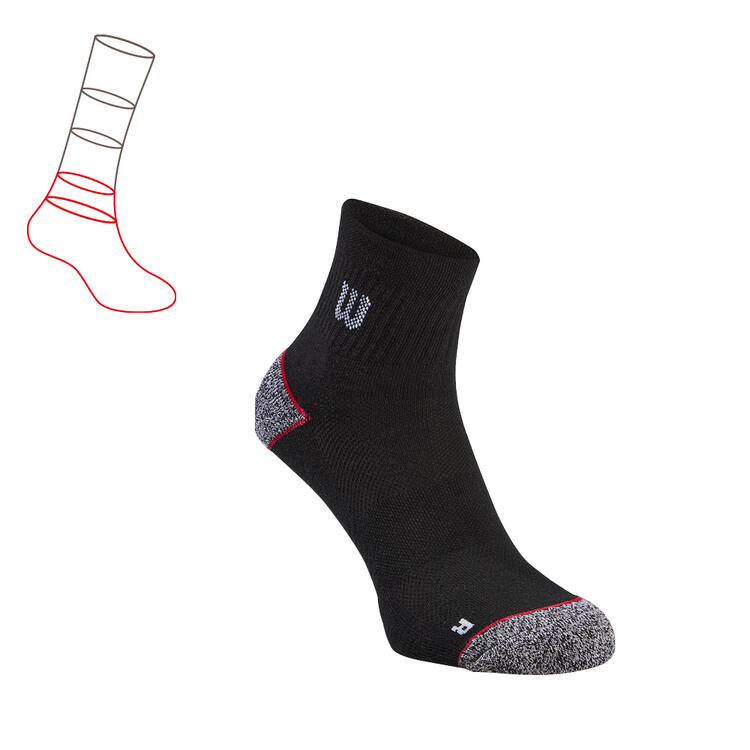 Auf diesem Bild sehen Sie 5er Pack Wilson Socken tief f�r Damen und Herren  in der Farbe schwarz