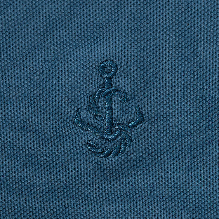 Auf diesem Bild sehen Sie Stone Rich Herren Henley Shirt langarm in der Farbe blau