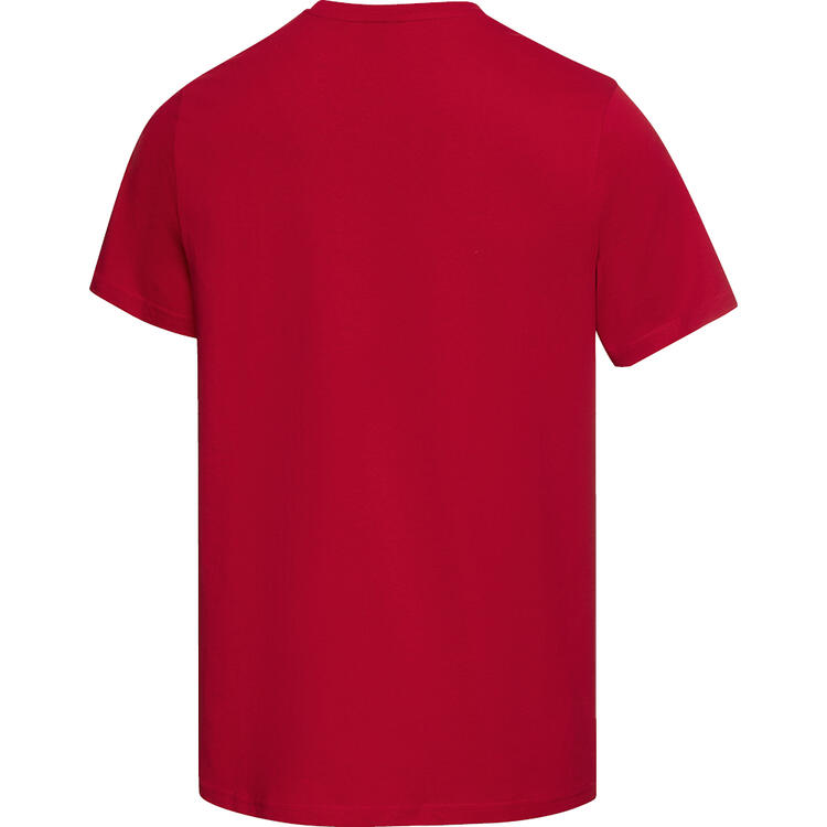 Auf diesem Bild sehen Sie Reusch T-Shirt kurzarm unisex,&nbsp;sportlich und atmungsaktiv&nbsp; in der Farbe rot