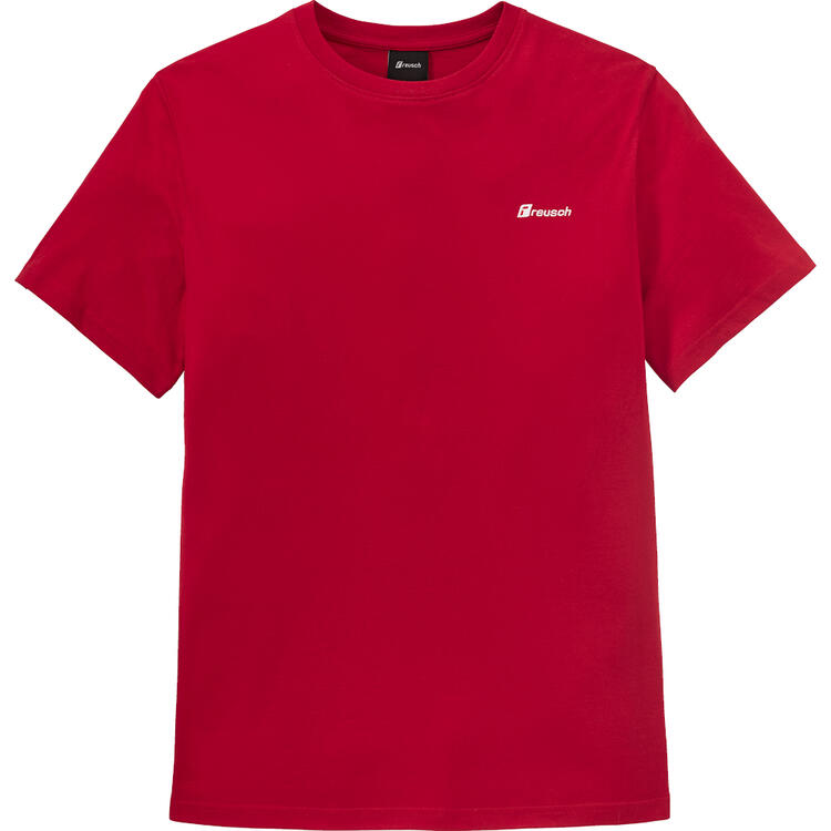 Auf diesem Bild sehen Sie Reusch T-Shirt kurzarm unisex,&nbsp;sportlich und atmungsaktiv&nbsp; in der Farbe rot