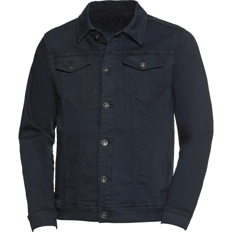 Auf diesem Bild sehen Sie Sisley Herren Jeansjacke in der Farbe dunkelblau