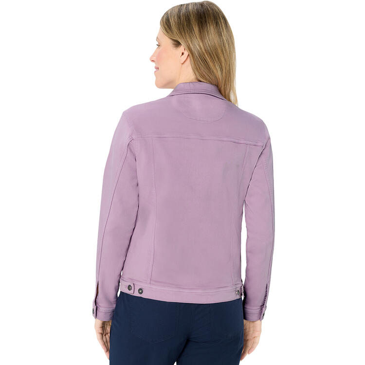 Auf diesem Bild sehen Sie Sisley Damen Jeansjacke in der Farbe flieder
