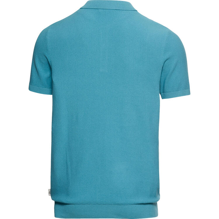 Auf diesem Bild sehen Sie Jacques Britt Herren Strick-Poloshirt kurzarm in der Farbe t�rkis