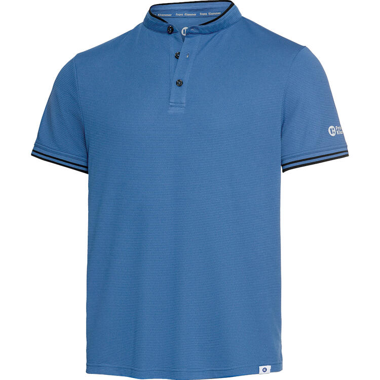 Auf diesem Bild sehen Sie Franz Klammer Herren Stehkragen Funktionsshirt in der Farbe blau