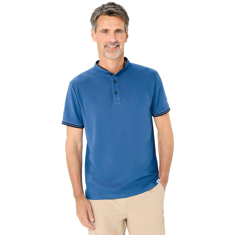 Auf diesem Bild sehen Sie Franz Klammer Herren Stehkragen Funktionsshirt in der Farbe blau