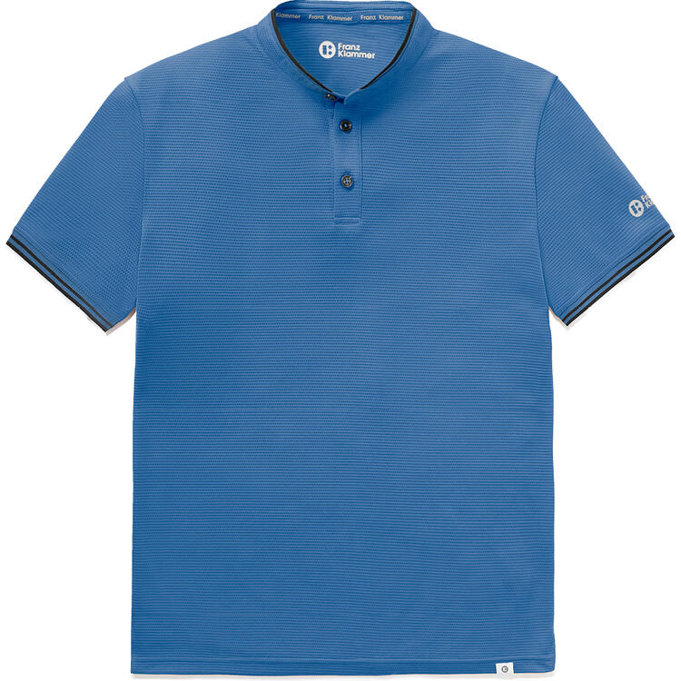 Auf diesem Bild sehen Sie Franz Klammer Herren Stehkragen Funktionsshirt in der Farbe blau