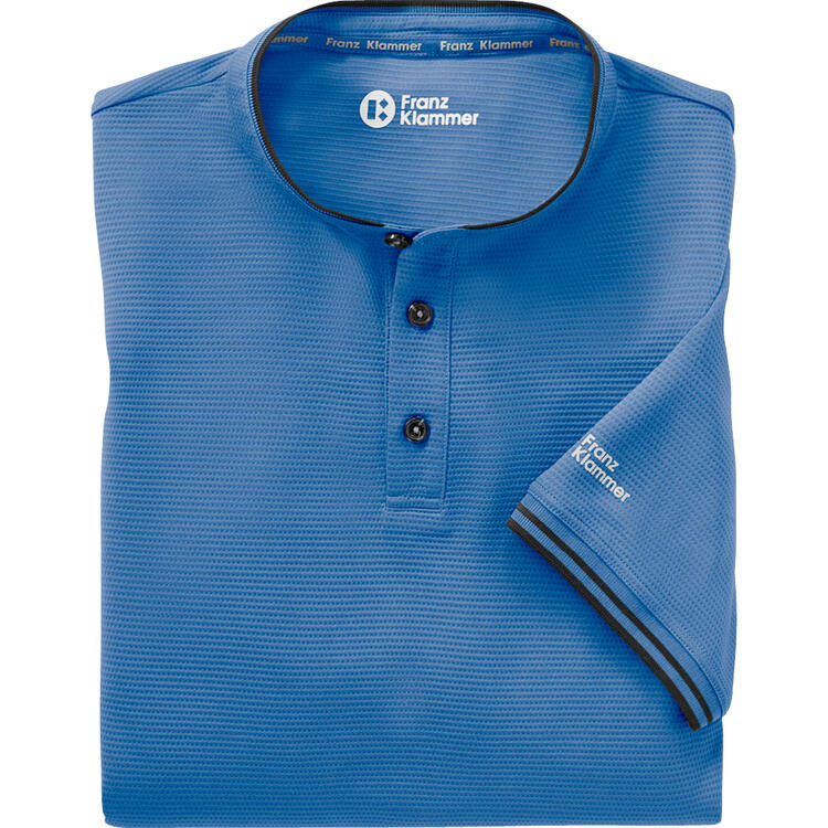 Auf diesem Bild sehen Sie Franz Klammer Herren Stehkragen Funktionsshirt in der Farbe blau