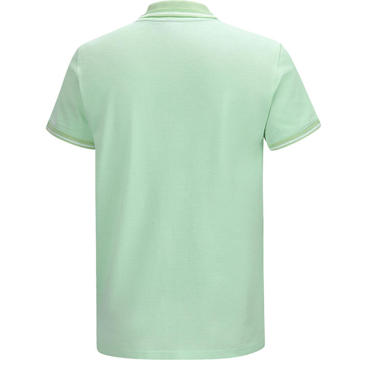 Auf diesem Bild sehen Sie Polo Sylt Herren Poloshirt Melange, atmungsaktiv und pflegeleicht in der Farbe hellgr�n